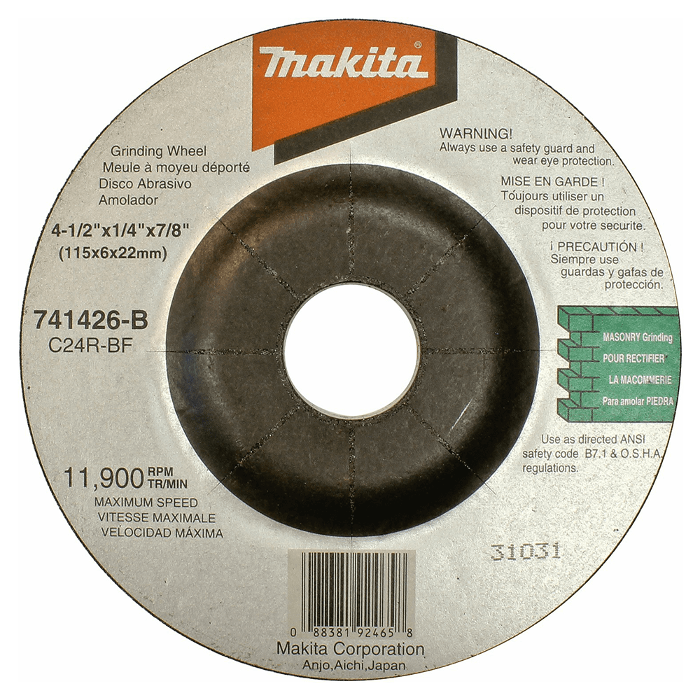 4-1/2" 24 Grit Grinding Wheel, Silicon Carbide (25/Pack) Main - Image