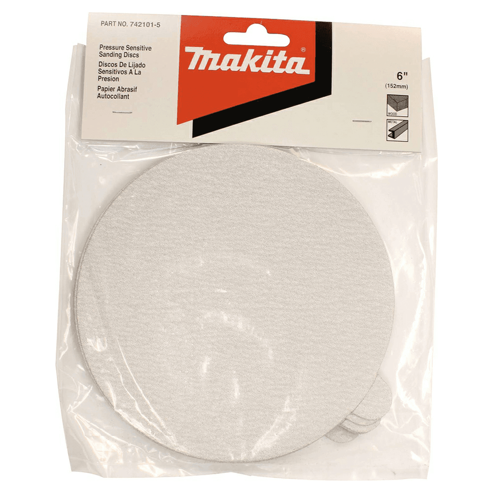6" PSA 120 Grit Abrasive Sanding Disc, Aluminum Oxide on Paper (10/Pack) Alt 1 - Image