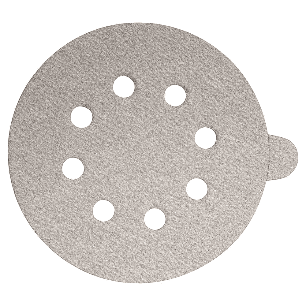 5" PSA 120 Grit Abrasive 8 Holes Sanding Disc, Aluminum Oxide on Paper (5/Pack) Main - Image