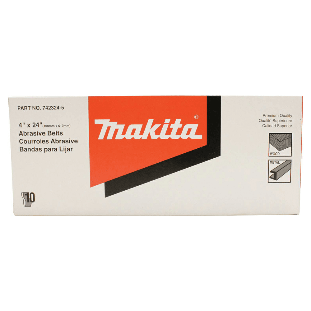 4" x 24" 80 Grit Abrasive Belt, Aluminum Oxide (10/Pack) Alt 1 - Image