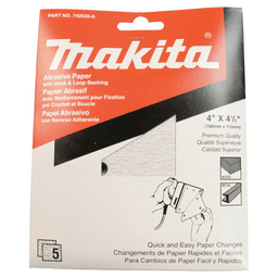 4-1/2" x 4-1/2" 80 Grit Aluminum Oxide Abrasive Sheet (5/Pack) Alt 1 - Image