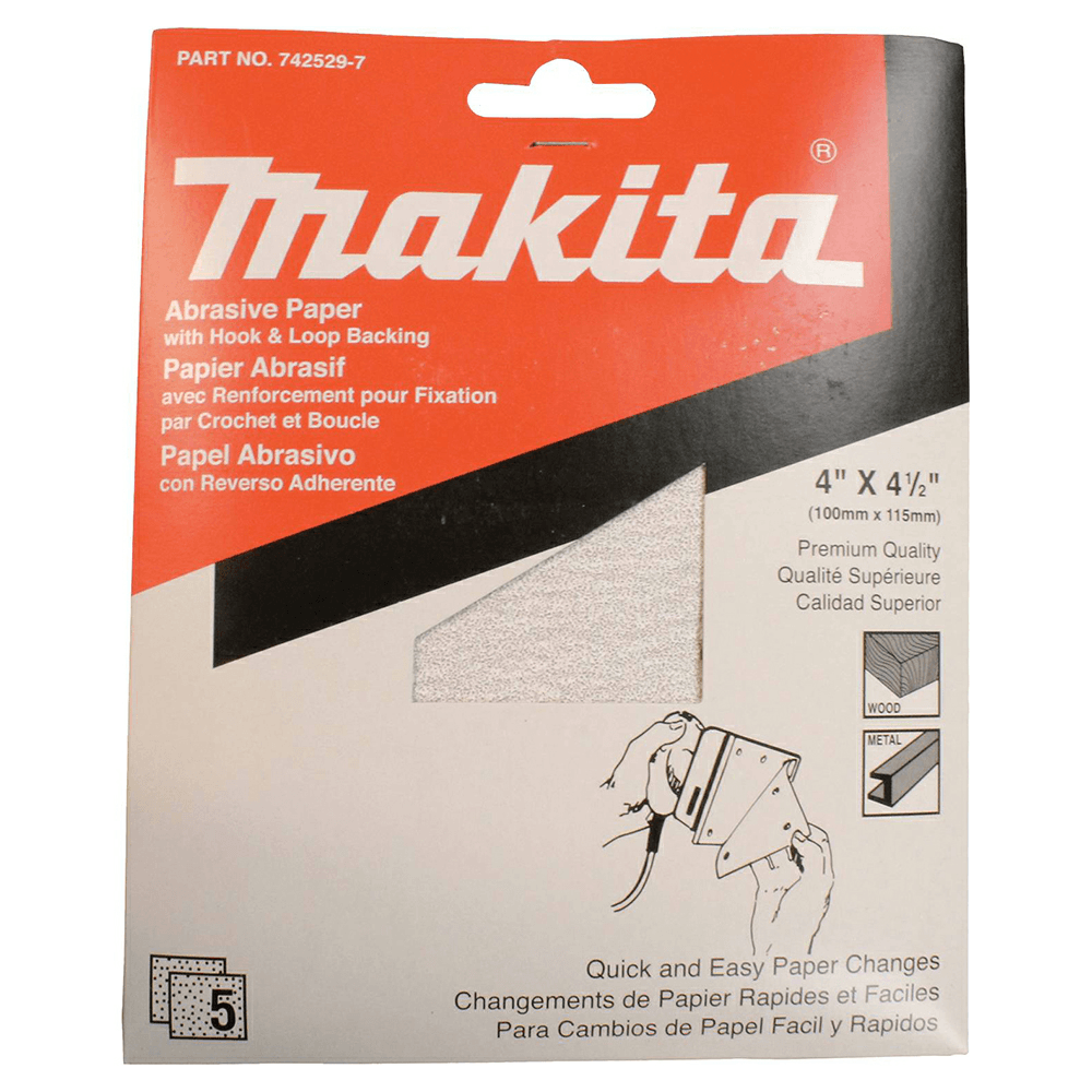 4-1/2" x 4-1/2" 60 Grit Aluminum Oxide Abrasive Sheet (5/Pack) Alt 1 - Image