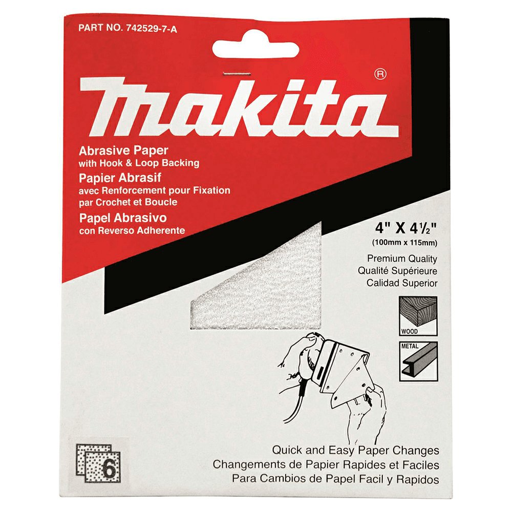 4-1/2" x 4-1/2" Multiple Grit Aluminum Oxide Abrasive Sheet (6/Pack) Alt 1 - Image