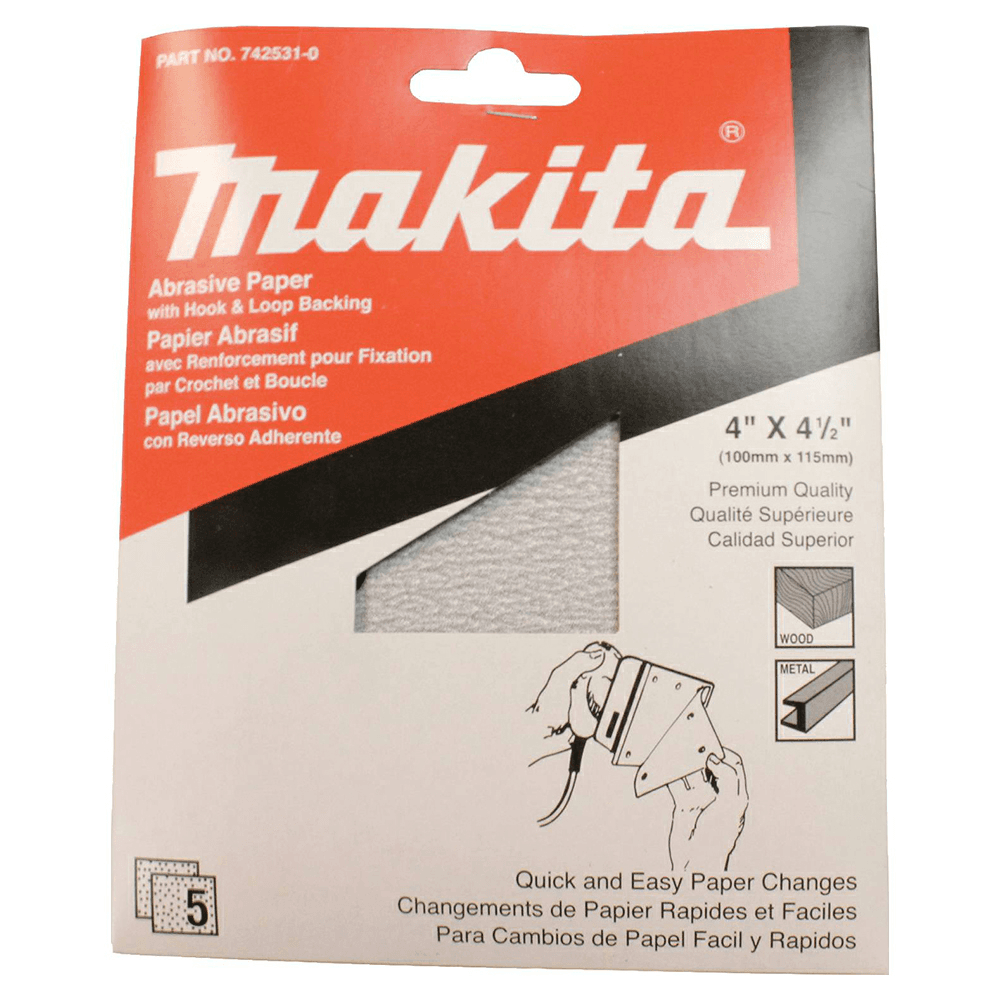 4-1/2" x 4-1/2" 150 Grit Aluminum Oxide Abrasive Sheet (5/Pack) Alt 1 - Image