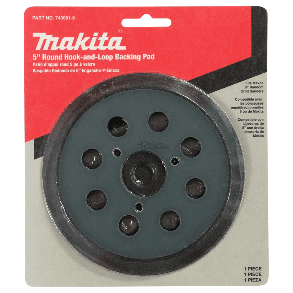 5" Hook/Loop Round Backing Pad, 8 Holes Alt 2 - Image