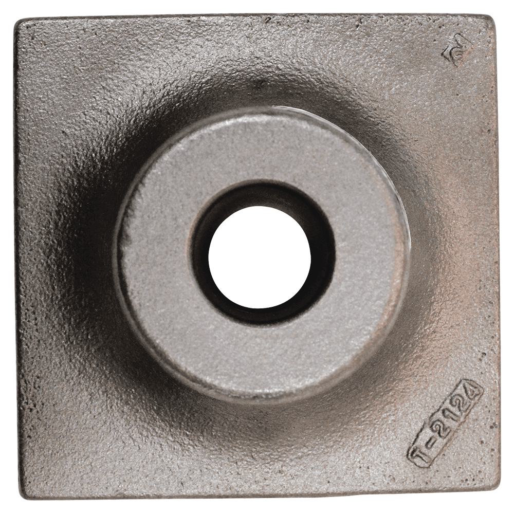 6" x 6" Tamper Plate, 1-1/8" Hex Main - Image