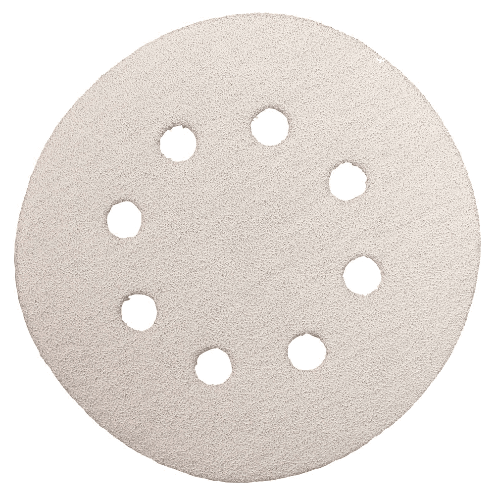 5" Hook/Loop 80 Grit Abrasive 8 Holes Sanding Disc, Aluminum Oxide on Paper (50/Pack) Main - Image