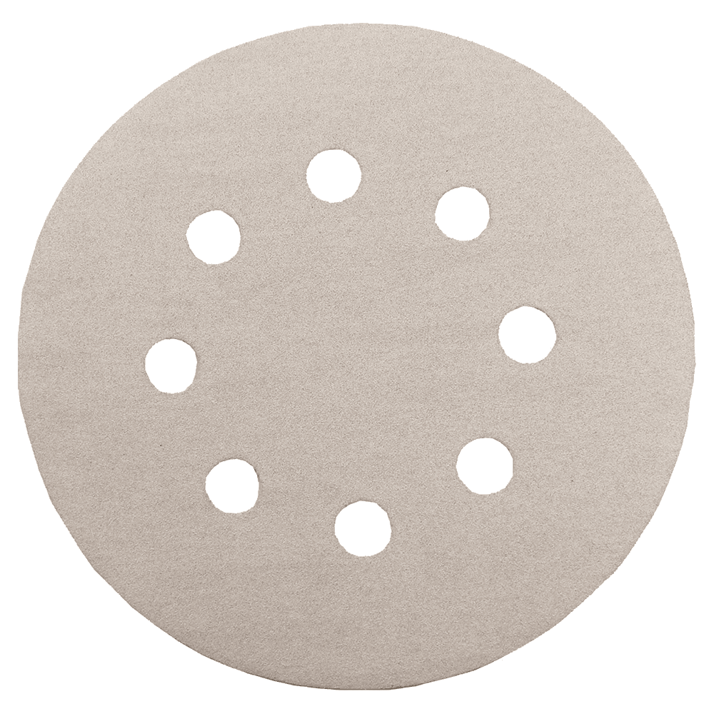 5" Hook/Loop 240 Grit Abrasive 8 Holes Sanding Disc, Aluminum Oxide on Paper (50/Pack) Main - Image