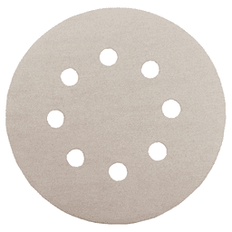 5" Hook/Loop 240 Grit Abrasive 8 Holes Sanding Disc, Aluminum Oxide on Paper (50/Pack) Main - Image