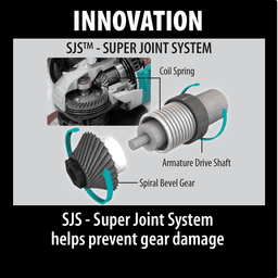4-1/2" SJS High-Power Paddle Switch Angle Grinder Alt 9 - Image