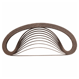 1/2" x 21" 80 Grit Abrasive Belt, Aluminum Oxide (10/Pack) Main - Image