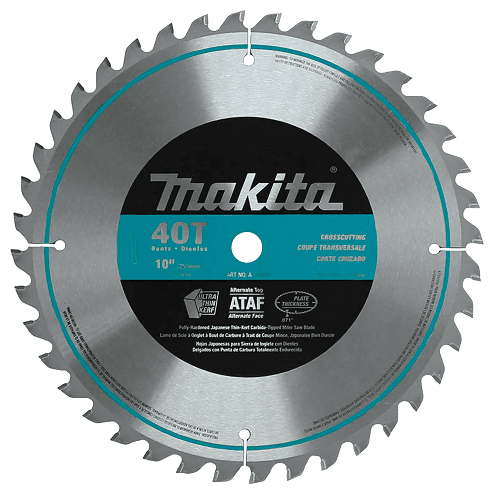 10" x 40 Teeth Cross-Cut Micro-Polished Miter Saw Blade Main - Image