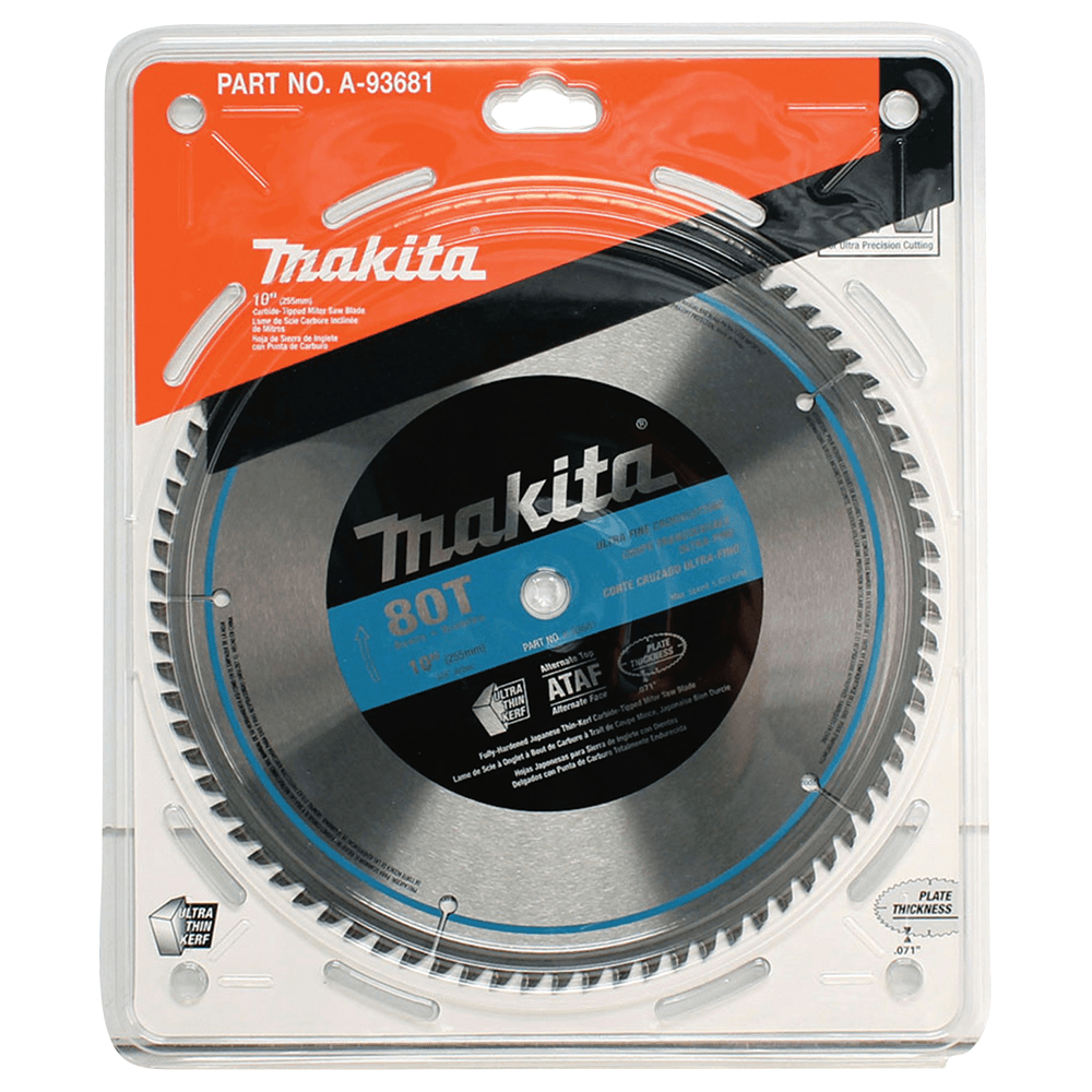 10" x 80 Teeth Cross-Cut Micro-Polished Miter Saw Blade Alt 1 - Image