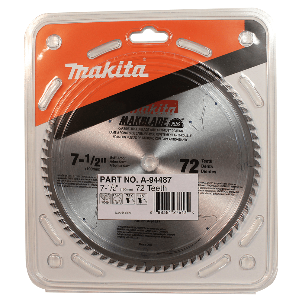 7-1/2" x 72 Teeth Carbide-Tipped Miter Saw Blade Alt 1 - Image