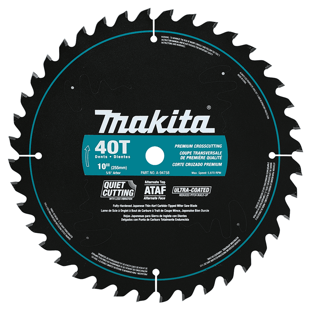 10" x 40 Teeth Ultra-Coated Miter Saw Blade Main - Image
