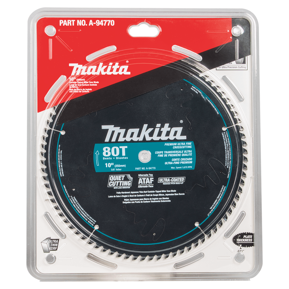 10" x 80 Teeth Ultra-Coated Miter Saw Blade Alt 1 - Image