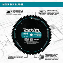 10" x 80 Teeth Ultra-Coated Miter Saw Blade Alt 2 - Image