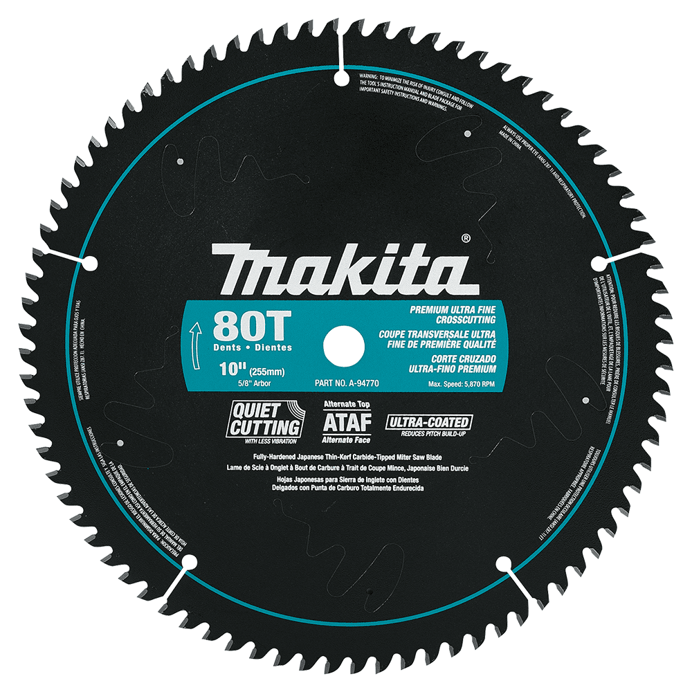 10" x 80 Teeth Ultra-Coated Miter Saw Blade Main - Image