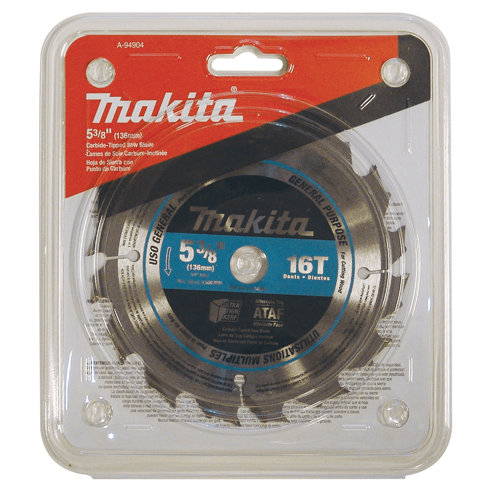 5-3/8" x 16 Teeth Cross-Cut/Miter/Rip Circular Saw Blade Alt 1 - Image