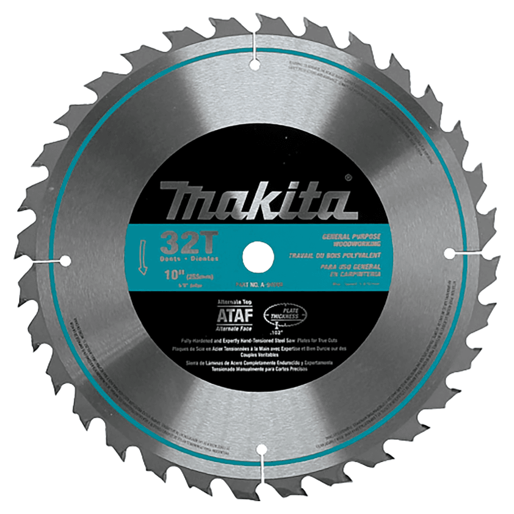 10" 32 Teeth Carbide‑Tipped Table Saw Blade Main - Image