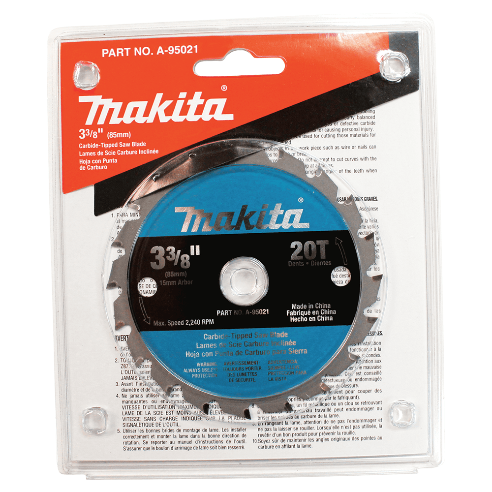 3-3/8" x 20 Teeth Cross-Cut/Rip/Plunge Circular Saw Blade Alt 1 - Image