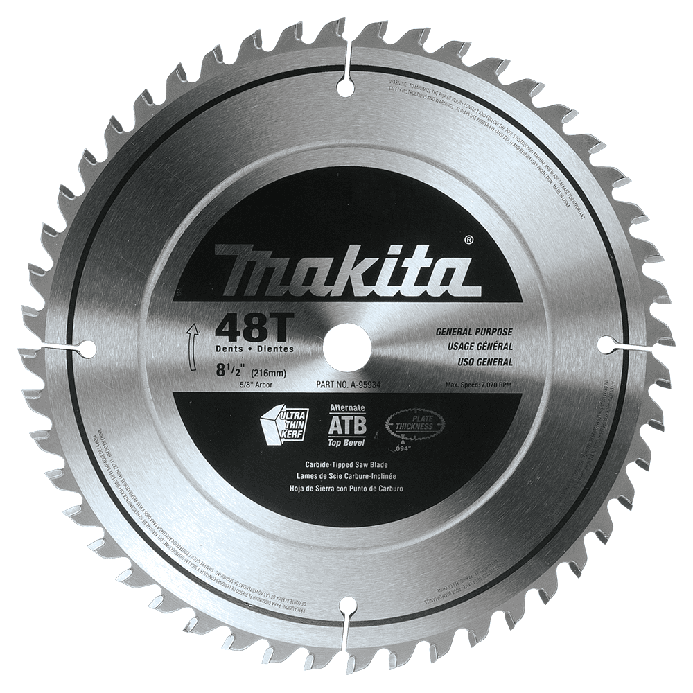 8-1/2" x 48 Teeth Carbide-Tipped Miter Saw Blade Main - Image