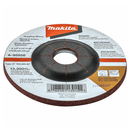 4-1/2" Inox 36 Grit Grinding Wheel, Aluminum Oxide Alt 1 - Image