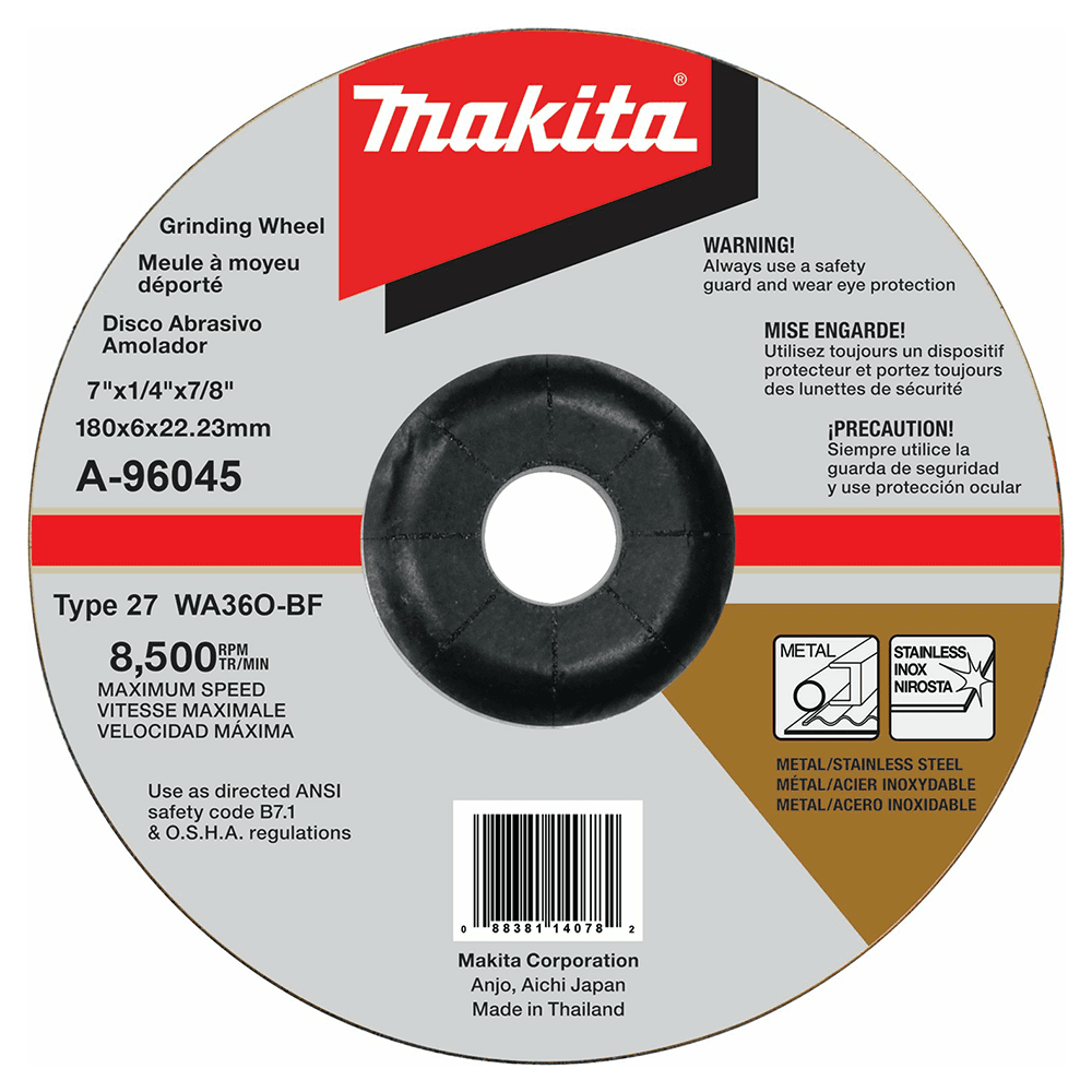 7" Inox 36 Grit Grinding Wheel, Aluminum Oxide (10/Pack) Alt 1 - Image