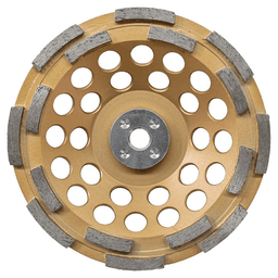 7" Low-Vibration Double Row Diamond Cup Wheel Main - Image