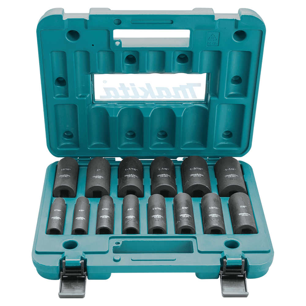 14-Piece 1/2" Drive Deep Well SAE Impact Socket Set Main - Image