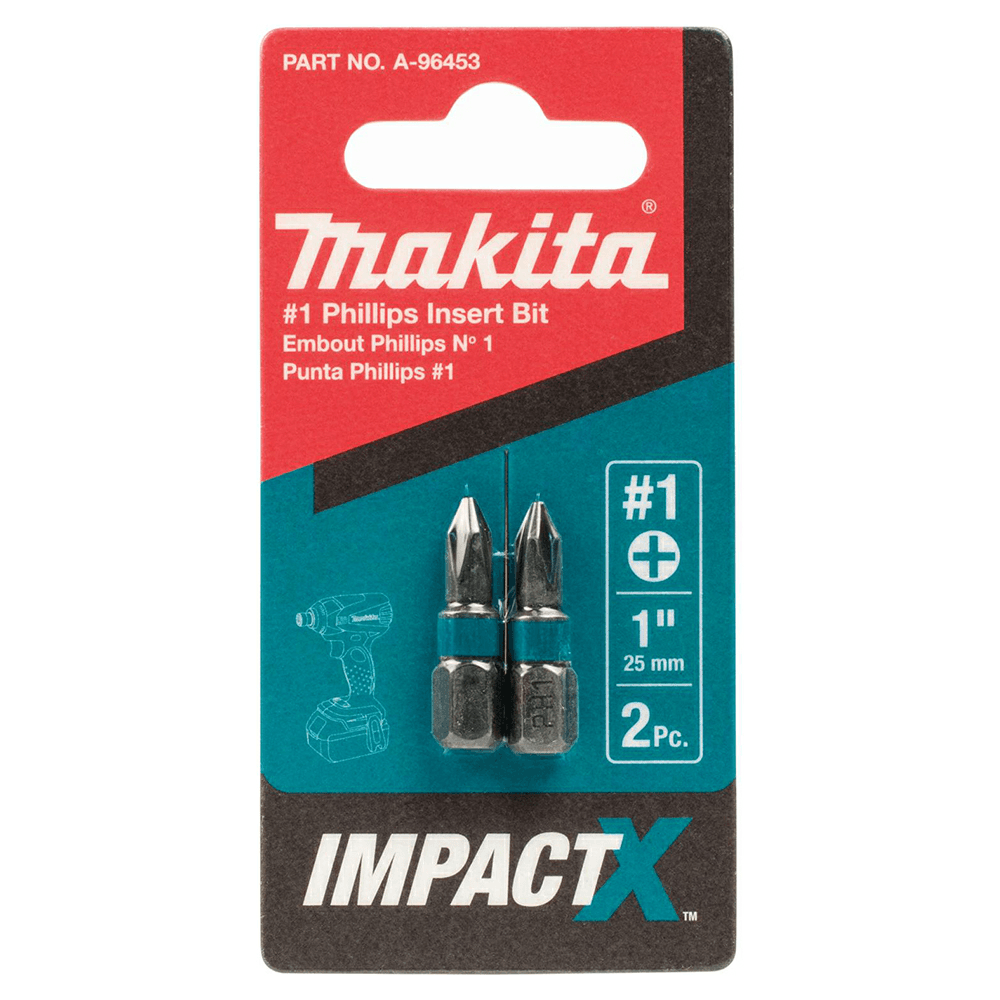#1 x 1" ImpactX Phillips Drive Insert Bit (2/Pack) Alt 1 - Image