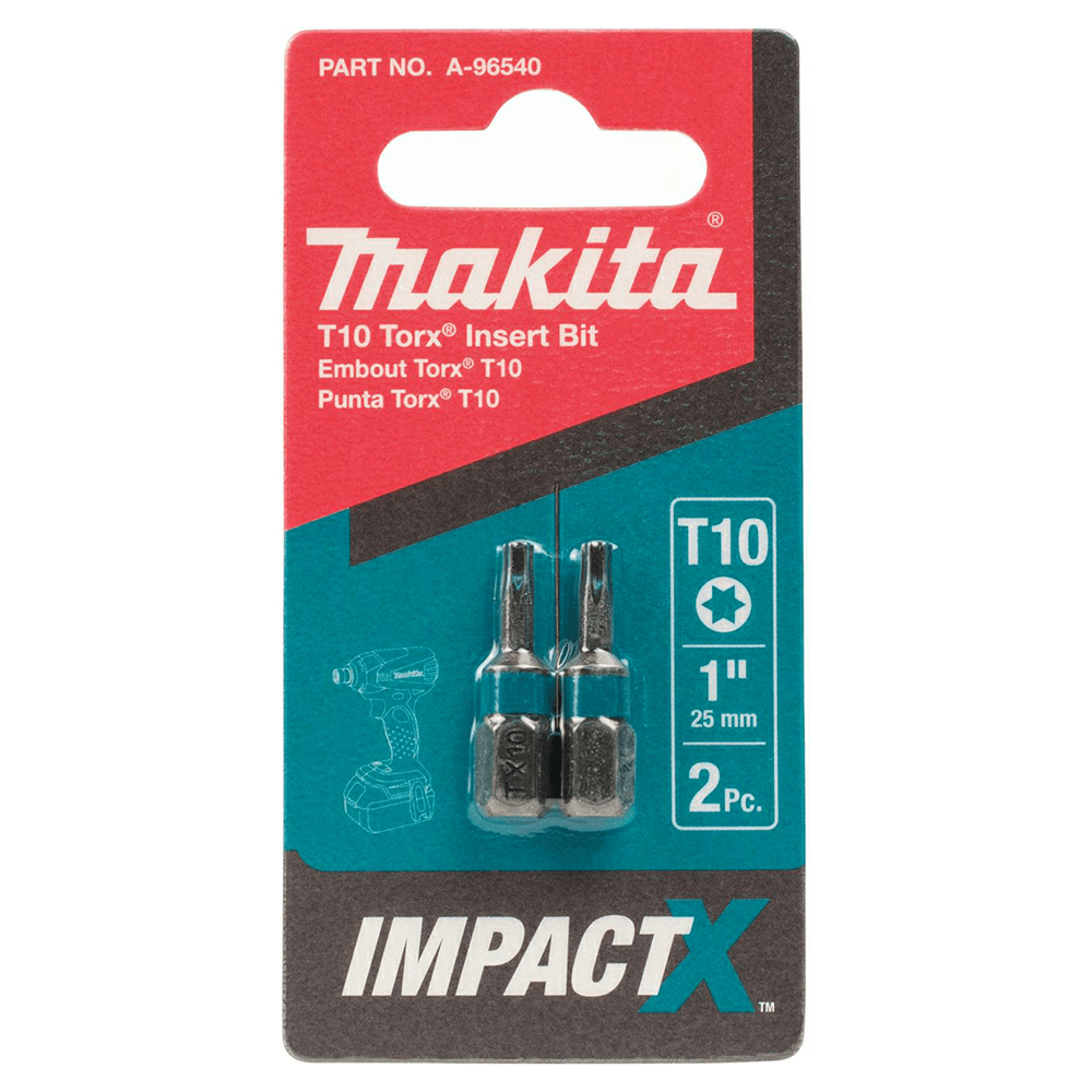 T10 x 1" ImpactX Torx Drive Insert Bit (2/Pack) Alt 1 - Image