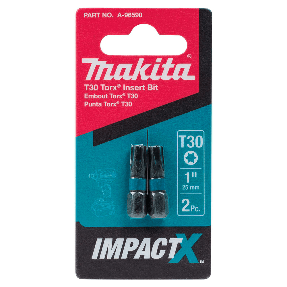 T30 x 1" ImpactX Torx Drive Insert Bit (2/Pack) Alt 1 - Image