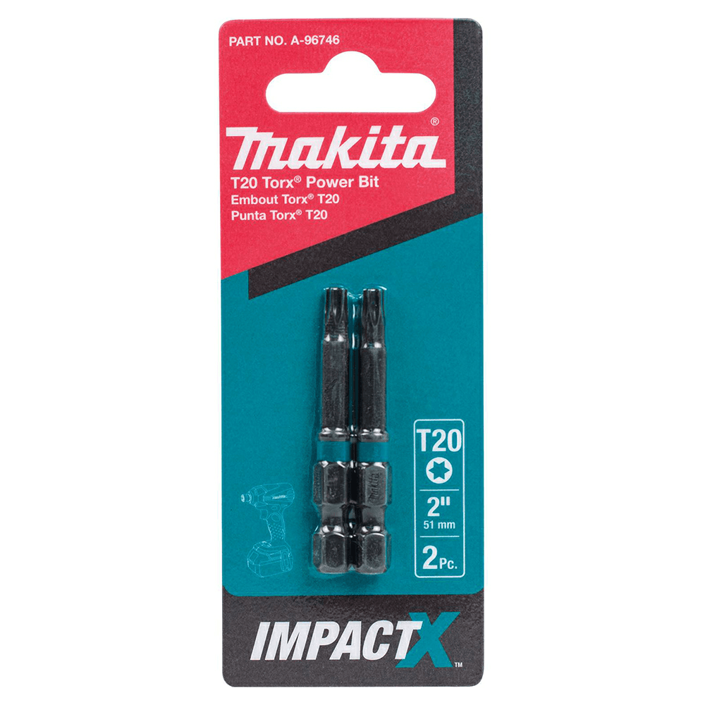 T20 x 2" ImpactX Torx Drive Power Bit (2/Pack) Alt 1 - Image