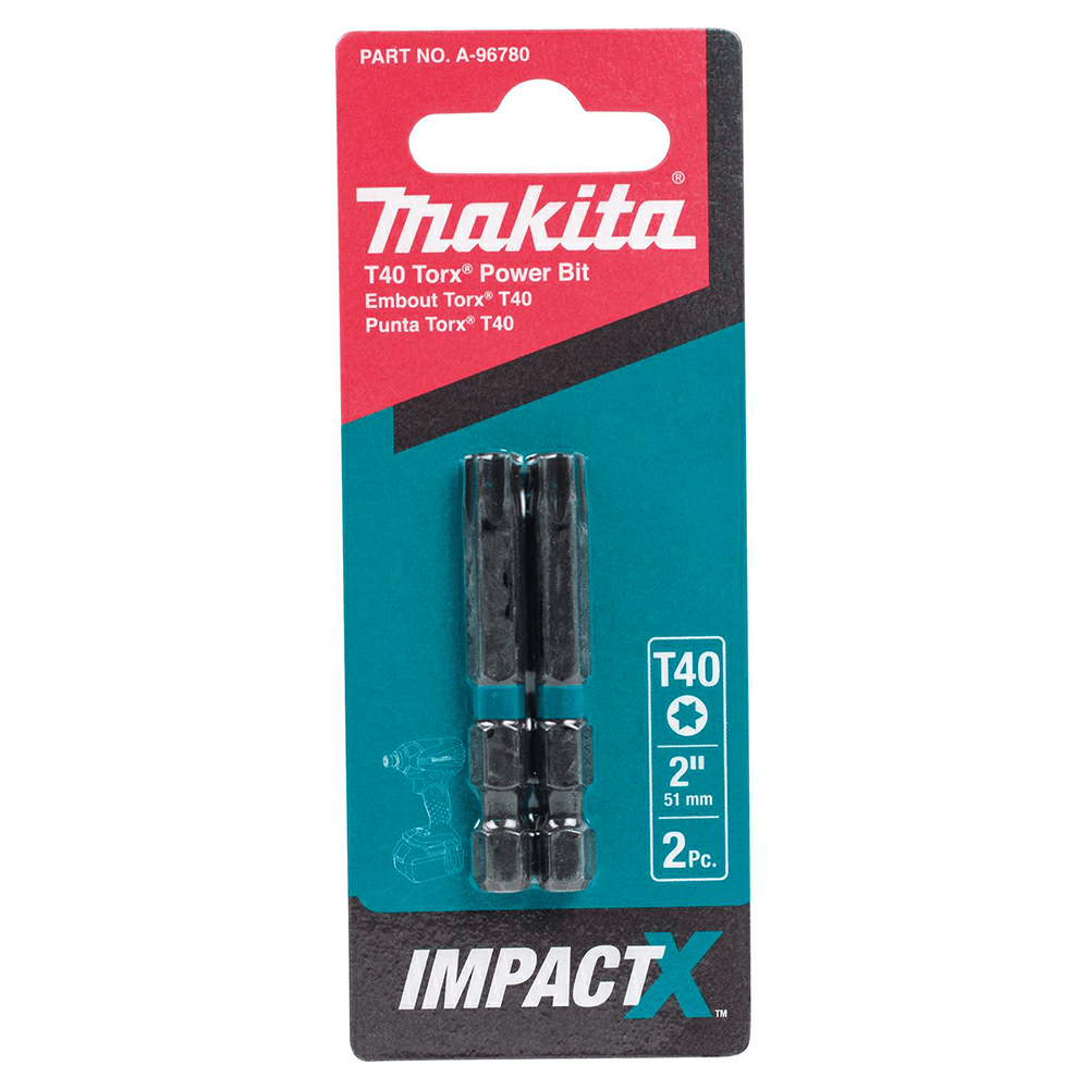 T40 x 2" ImpactX Torx Drive Power Bit (2/Pack) Alt 1 - Image