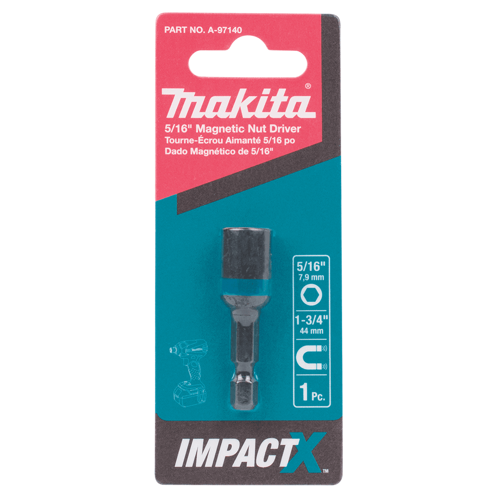 5/16" x 1-3/4" ImpactX Magnetic Nut Driver, 1/4" Shank Alt 1 - Image