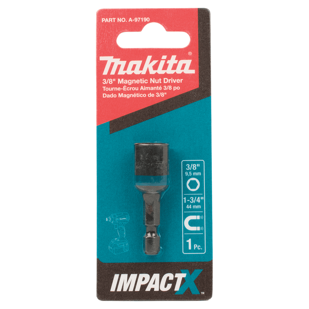 3/8" x 1-3/4" ImpactX Magnetic Nut Driver, 1/4" Shank Alt 1 - Image