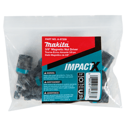 3/8" x 1-3/4" ImpactX Magnetic Nut Driver, 1/4" Shank (10/Pack) Alt 1 - Image