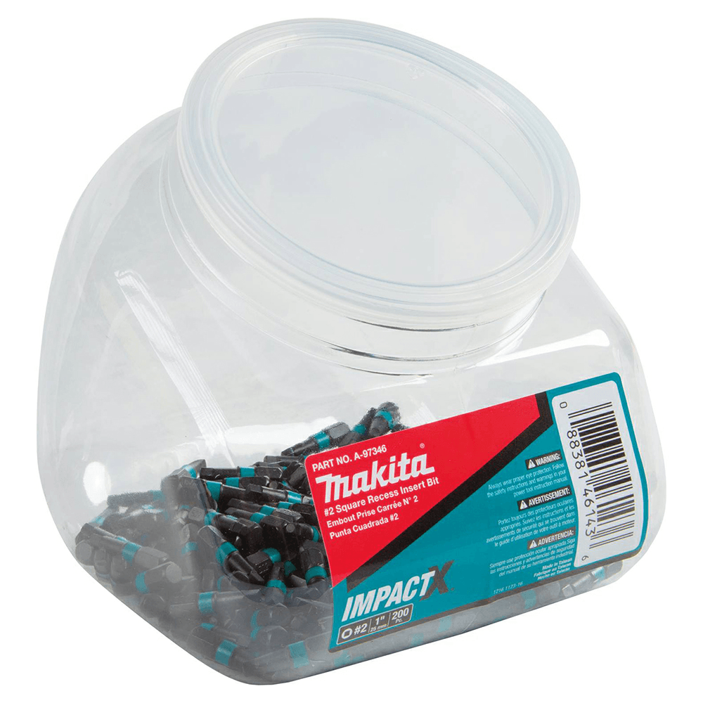 #2 x 1" ImpactX Square Drive Recess Insert Bit (200/Jar) Main - Image