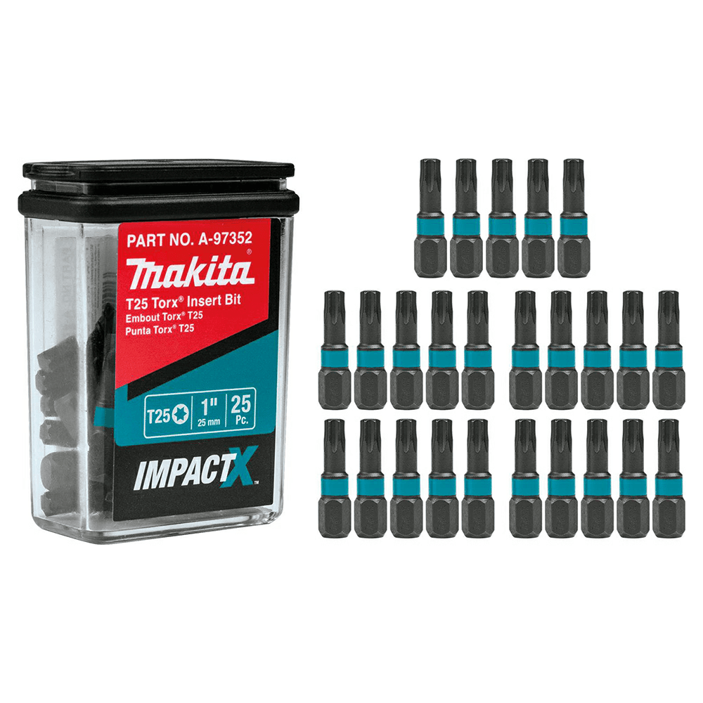 T25 x 1" ImpactX Torx Drive Insert Bit (25/Pack) Main - Image