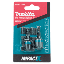 1-3/4" 4-Piece ImpactX Magnetic Nut Driver Set, 1/4" Shank Alt 1 - Image