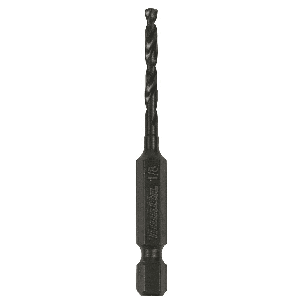 1/8" x 2-9/16" Black Oxide Drill Bit, 1/4" Shank Main - Image