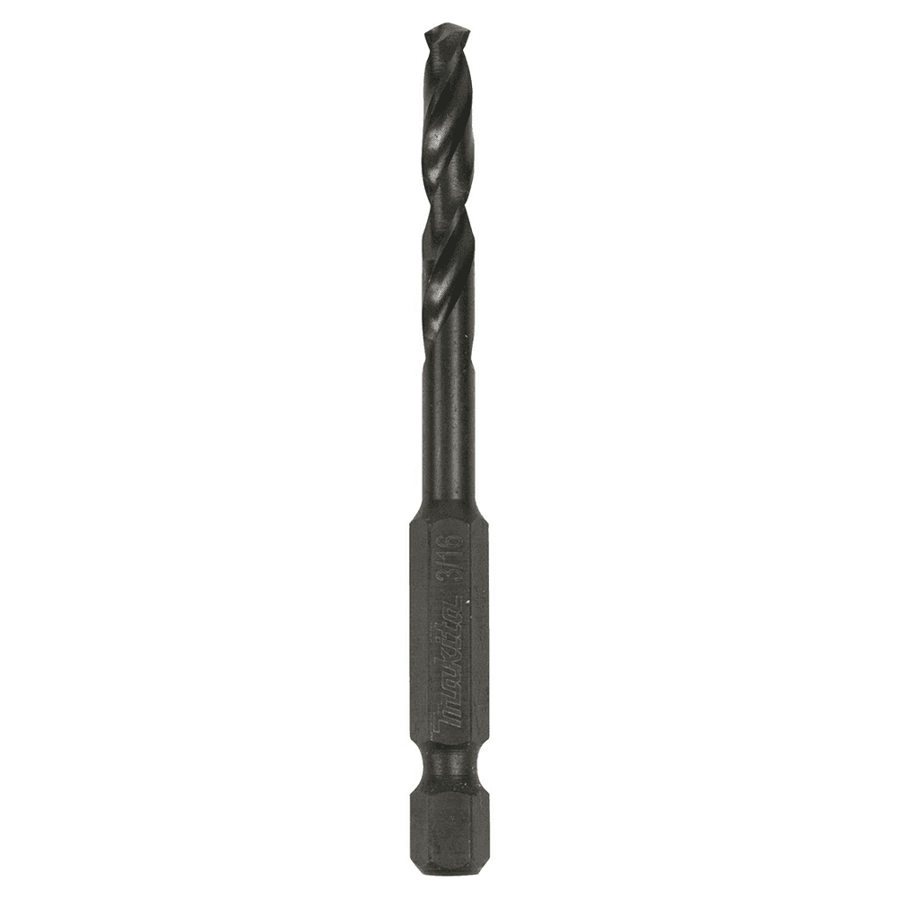 3/16" x 2-15/16" Black Oxide Drill Bit, 1/4" Shank Main - Image