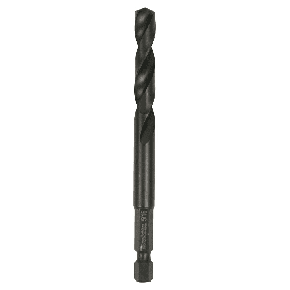 5/16" x 3-15/16" Black Oxide Drill Bit, 1/4" Shank Main - Image