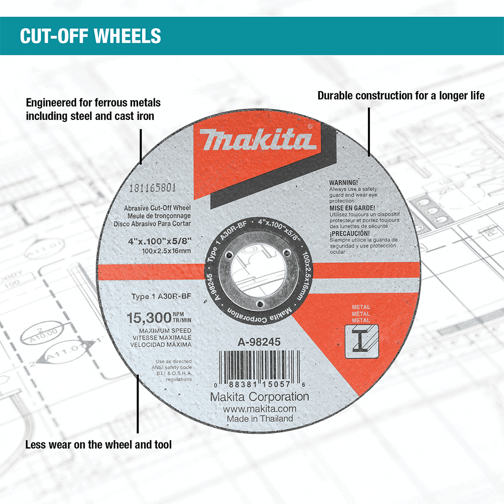 4" 30 Grit Cut-off Wheel, Aluminum Oxide Alt 2 - Image