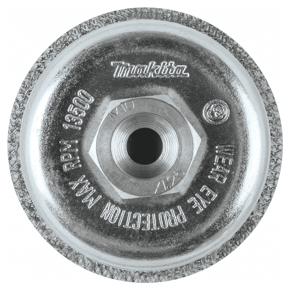 3" Crimped Wire Cup Brush, M10 x 1.25 Arbor Hole Alt 2 - Image