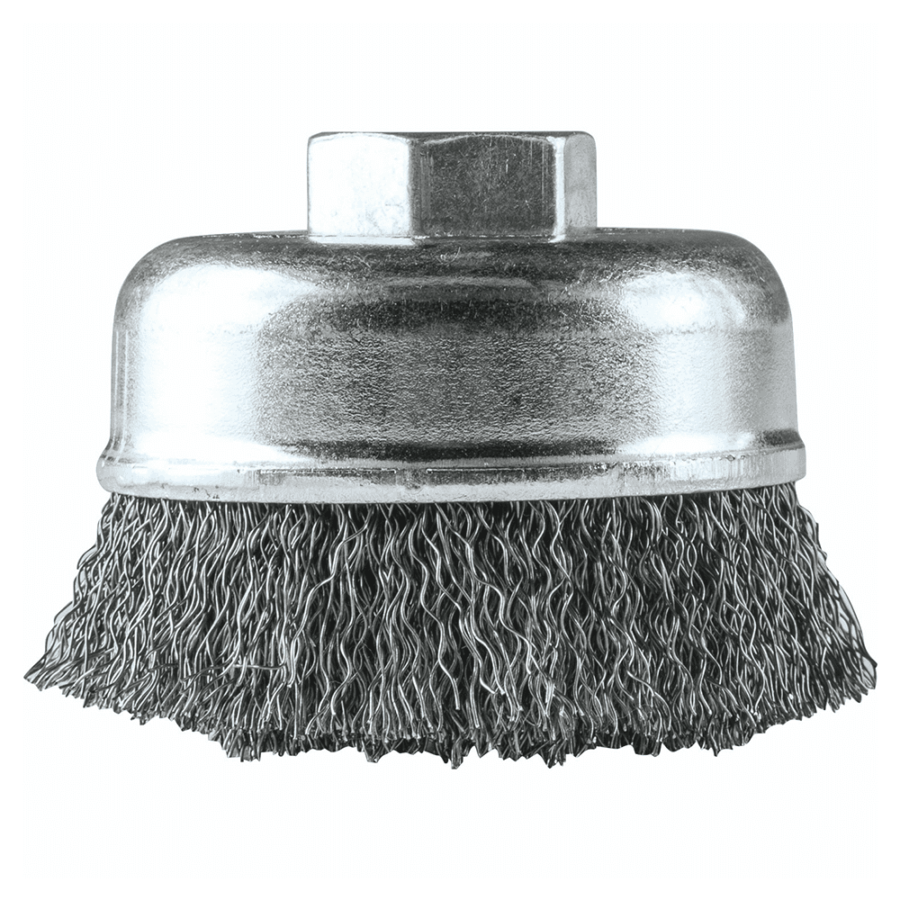 3" Crimped Wire Cup Brush, 5/8"-11" Arbor Hole Alt 1 - Image