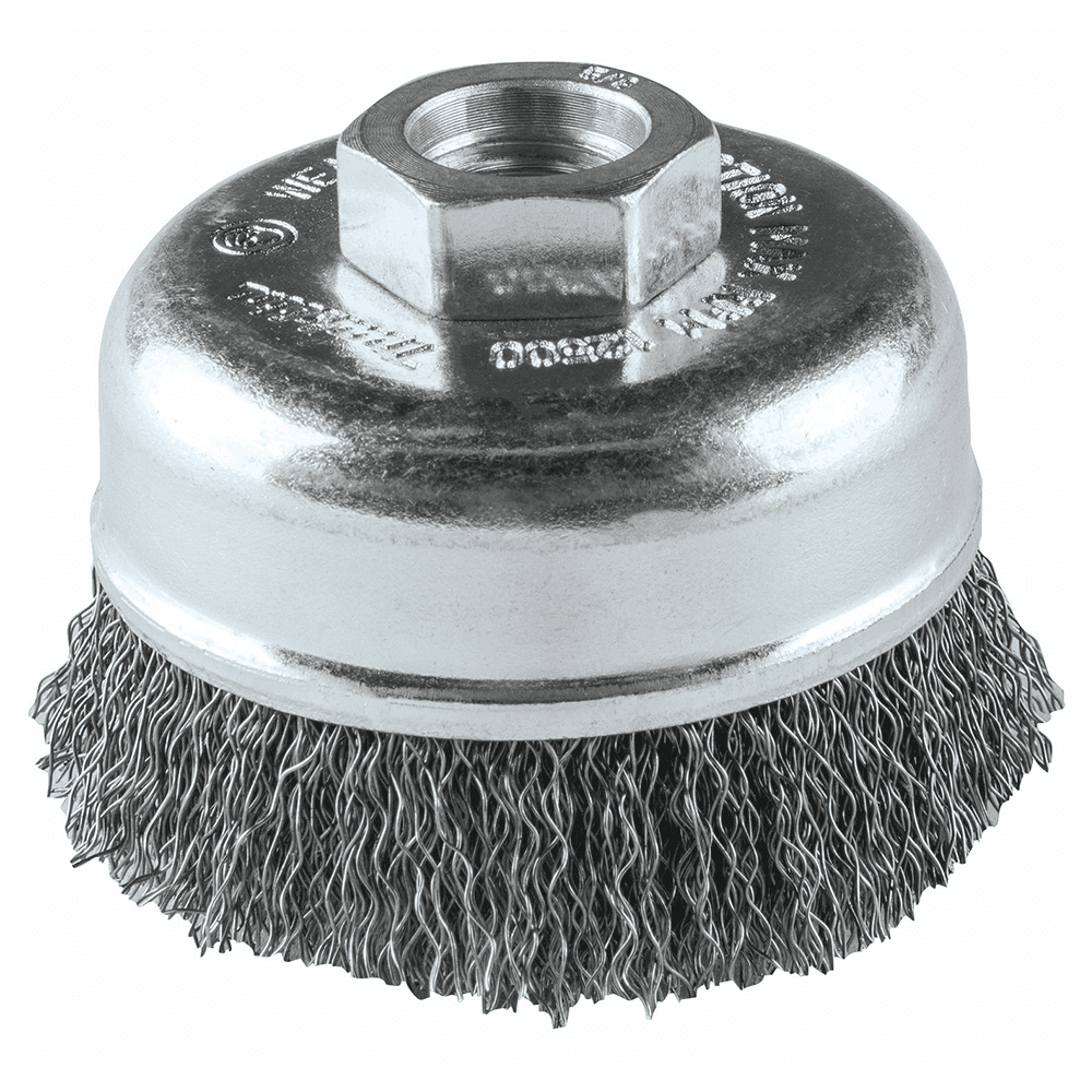3" Crimped Wire Cup Brush, 5/8"-11" Arbor Hole Main - Image