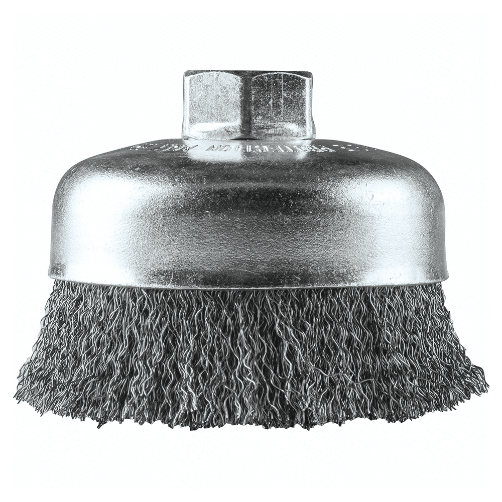 4" Crimped Wire Cup Brush, 5/8"-11" Arbor Hole Alt 1 - Image