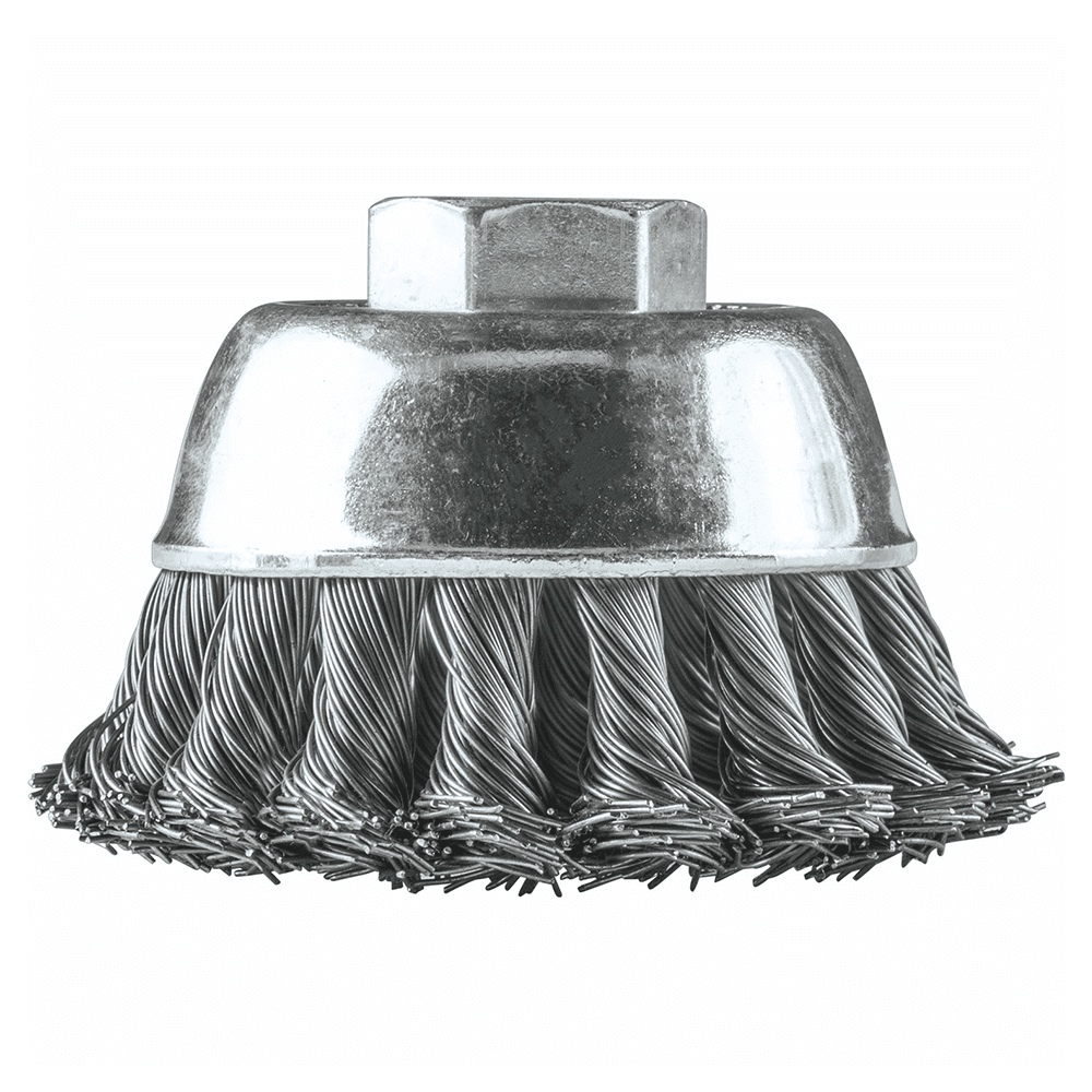 2-3/4" Knot Wire Cup Brush, 5/8"-11" Arbor Hole Alt 1 - Image